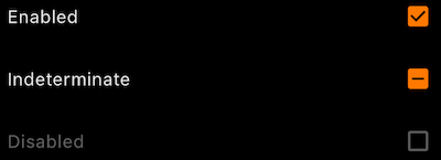Checkbox dark