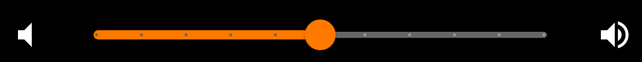 Discrete slider with icon dark